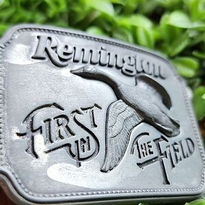 Remington Belt Canada Goose Buckle Original Sculpted By Sid Bell 1980